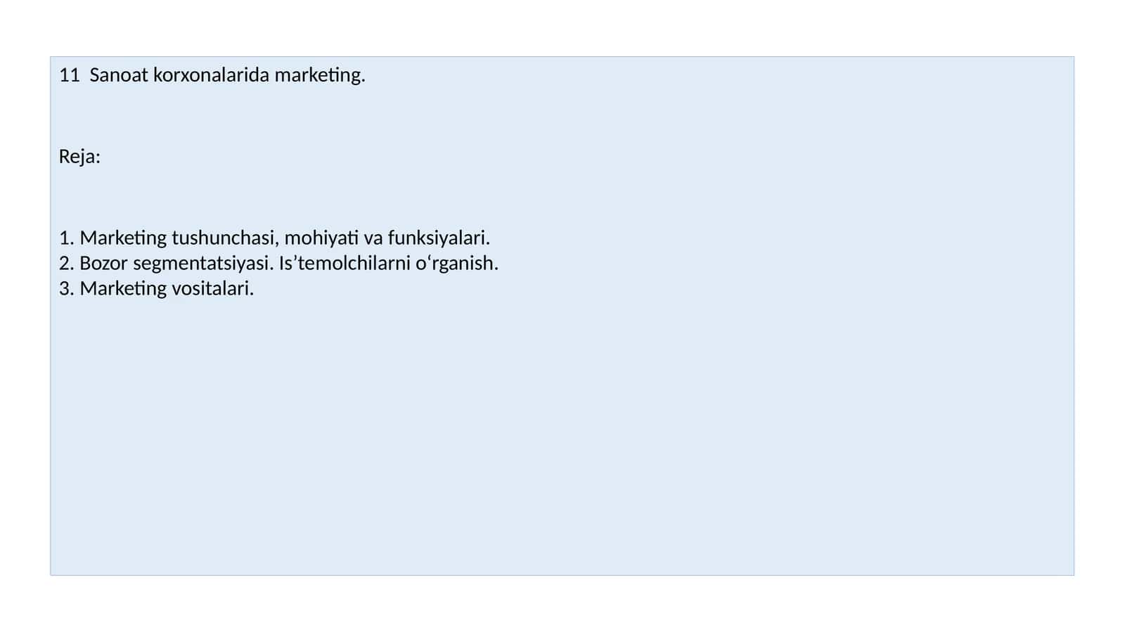 Marketingda marketing tushunchasi 1