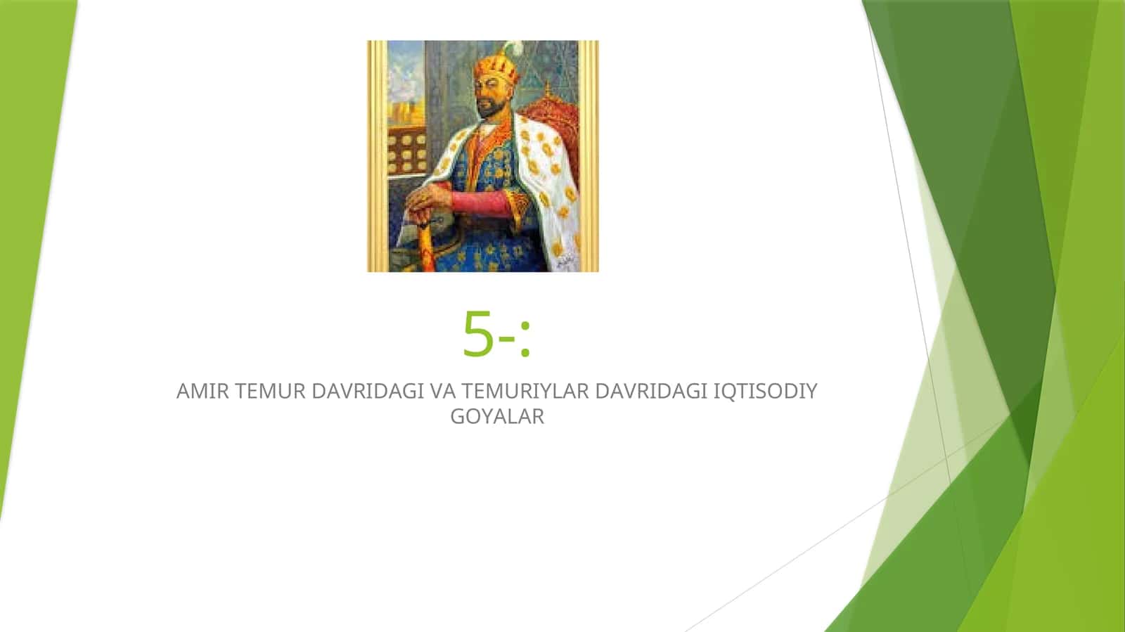 АMIR TEMUR DАVRIDАGI VА TEMURIYLАR DАVRIDАGI IQTISODIY GOYАLАR 1