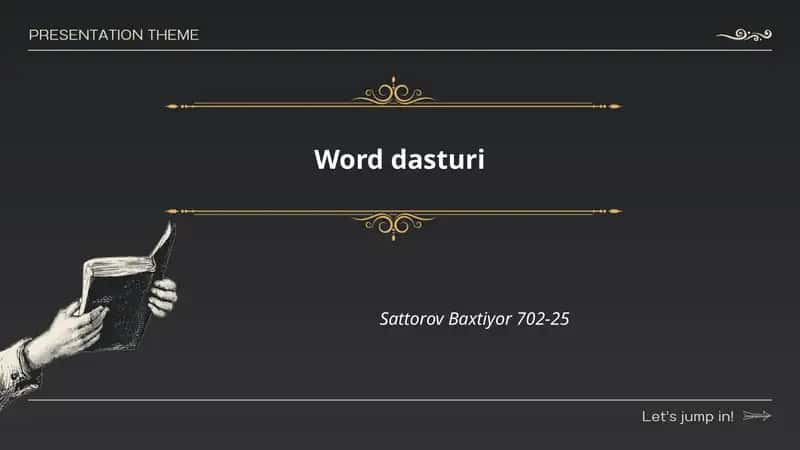 Word dasturi 1