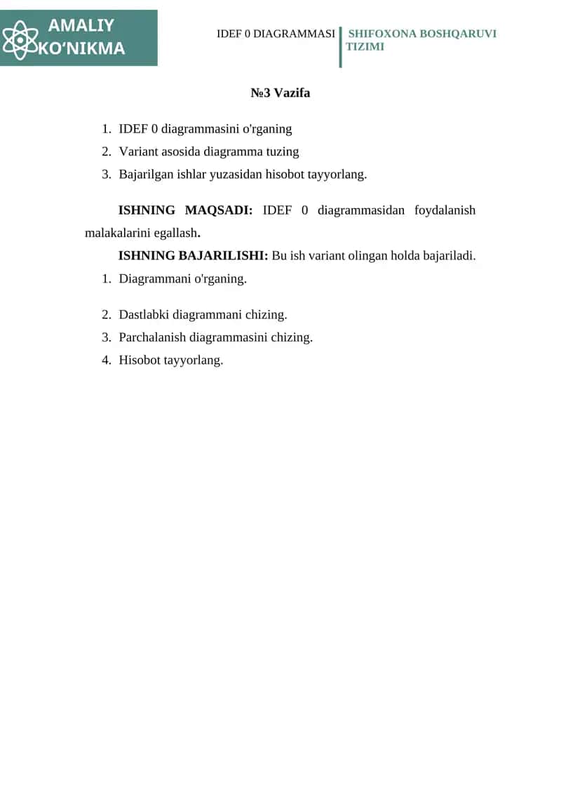IDEF 0 DIAGRAMMASI 1