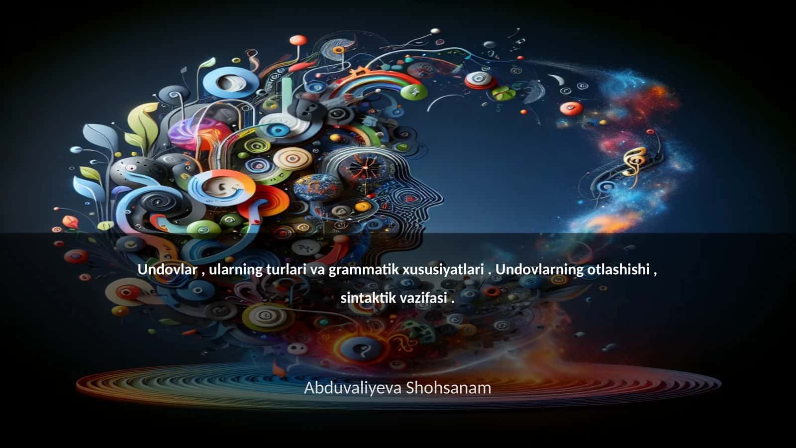 Undovlar, ularning turlari va grammatik xususiyatlari 1