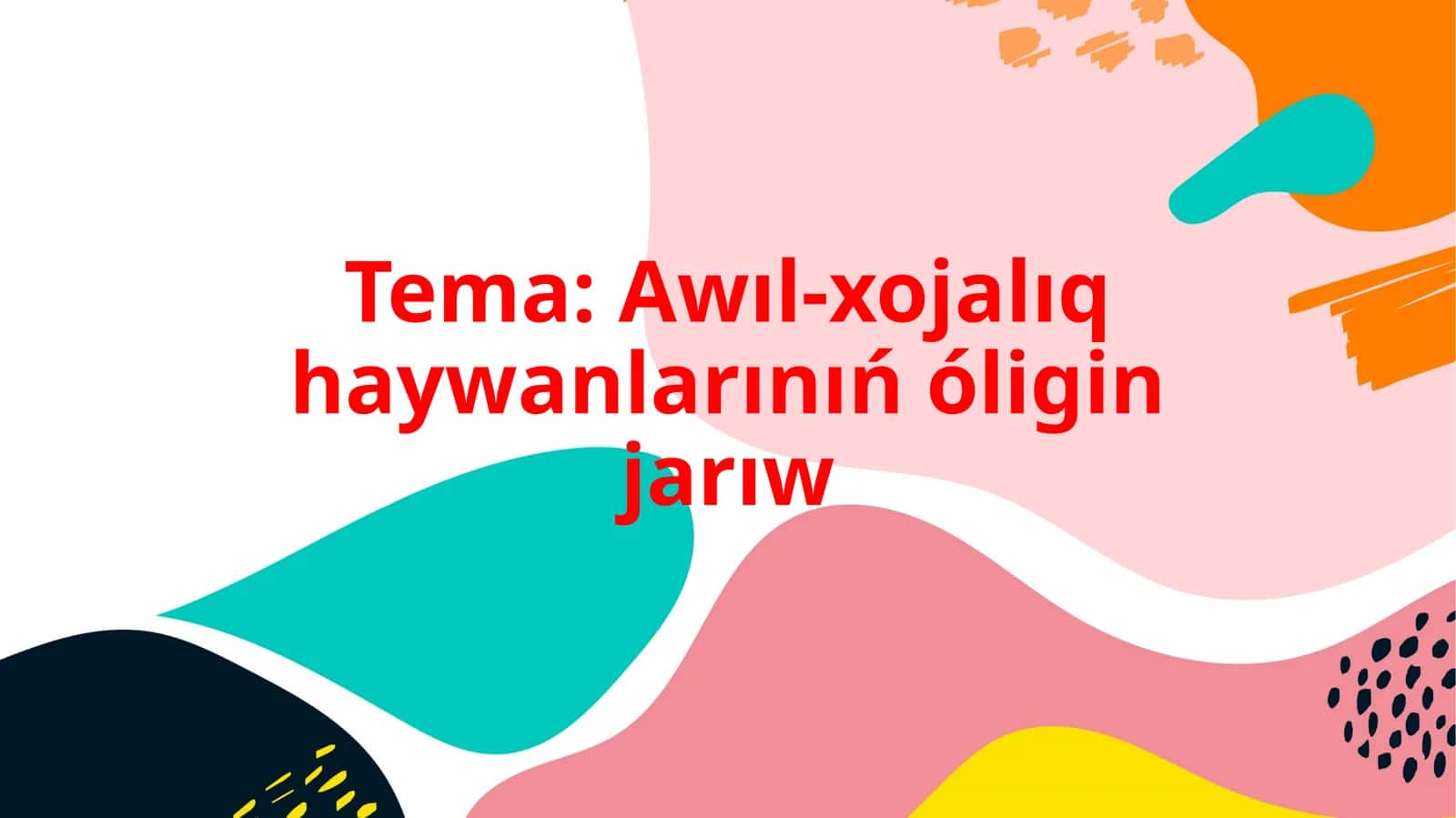 Awıl-xojalıq haywanlarınıń óligin jarıw 1