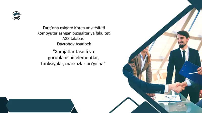 Xarajatlarni boshqarish va tahlil qilishning amaliy ahamiyati 1