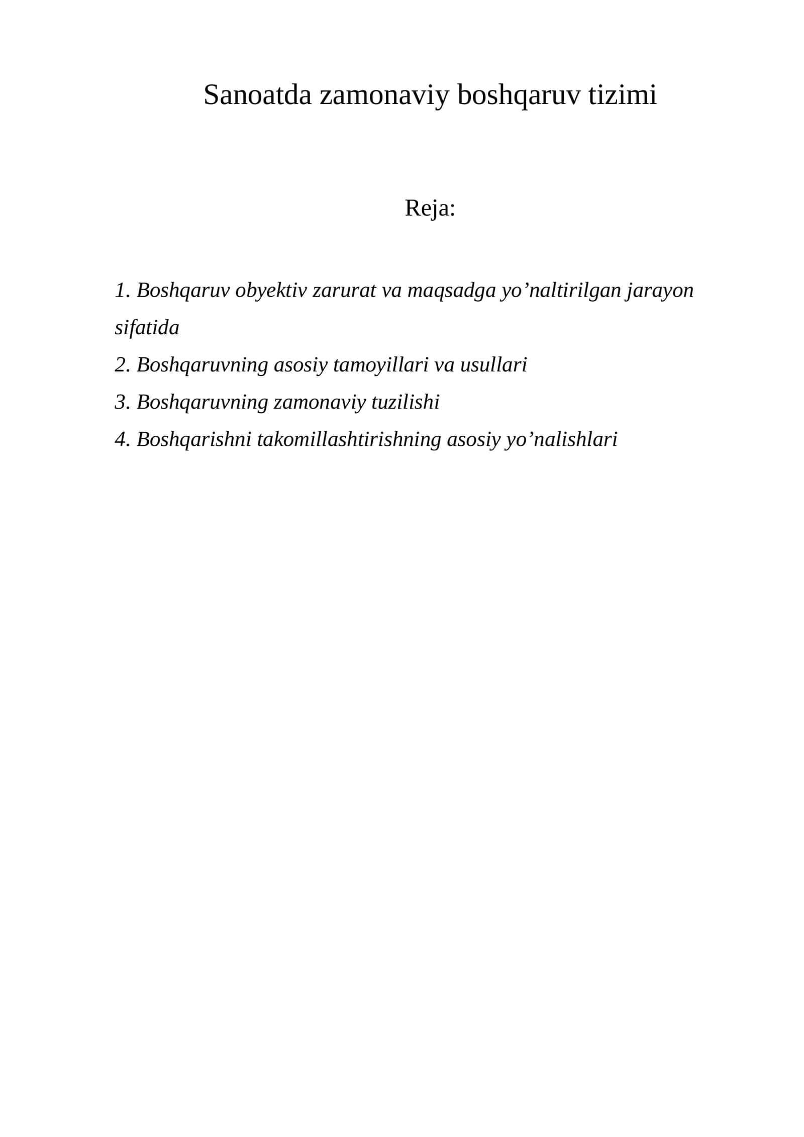 Boshqaruv tizimi 1