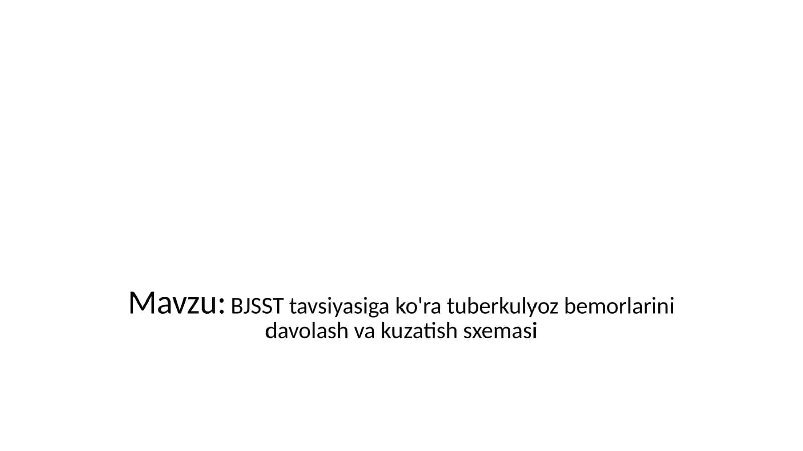 BJSST tavsiyasi 1