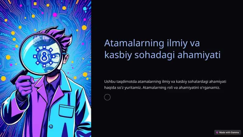 Atamalarning ilmiy va kasbiy sohadagi ahamiyati 1