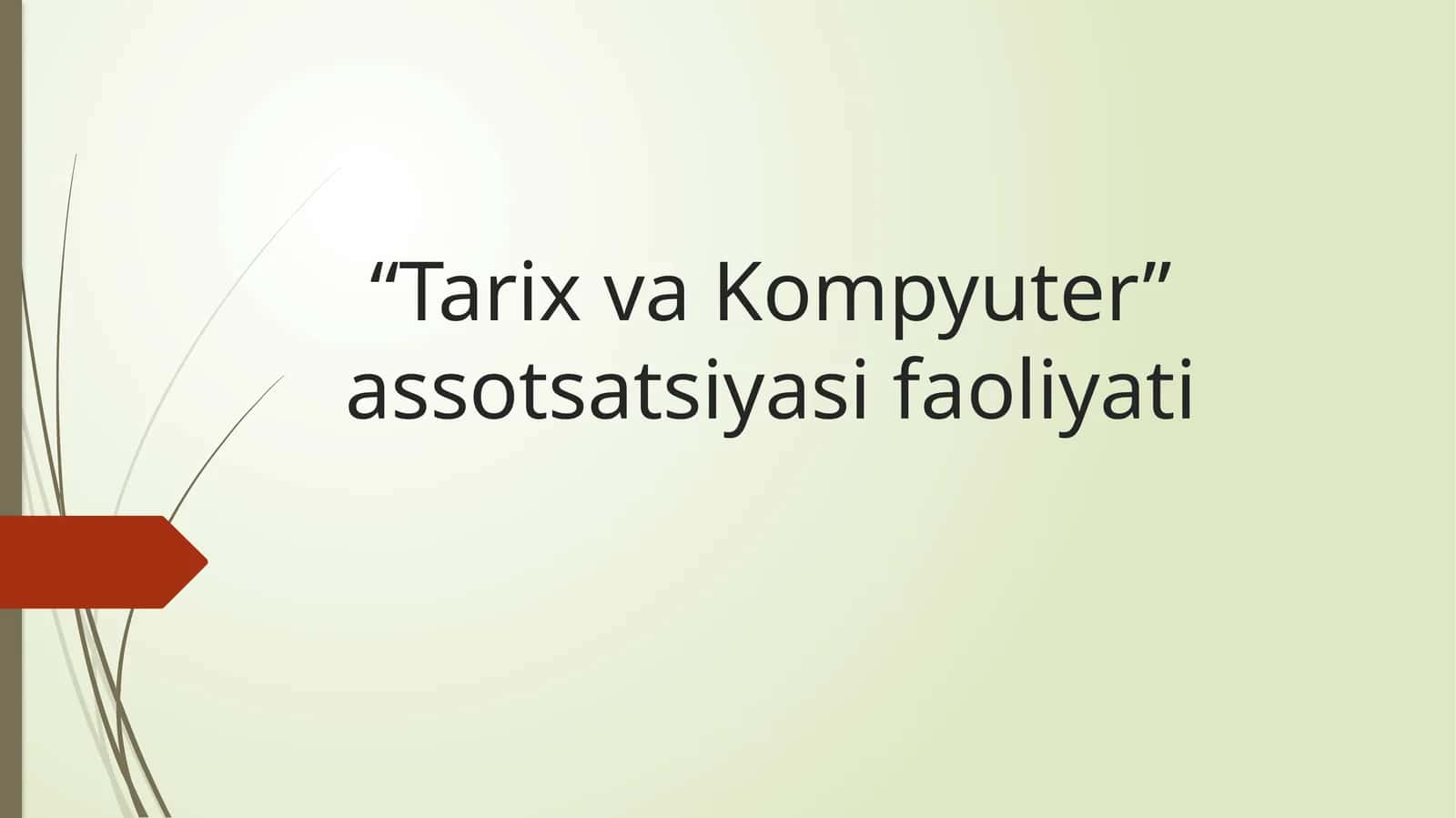 Tarix va Kompyuter assotsatsiyasi faoliyati 1