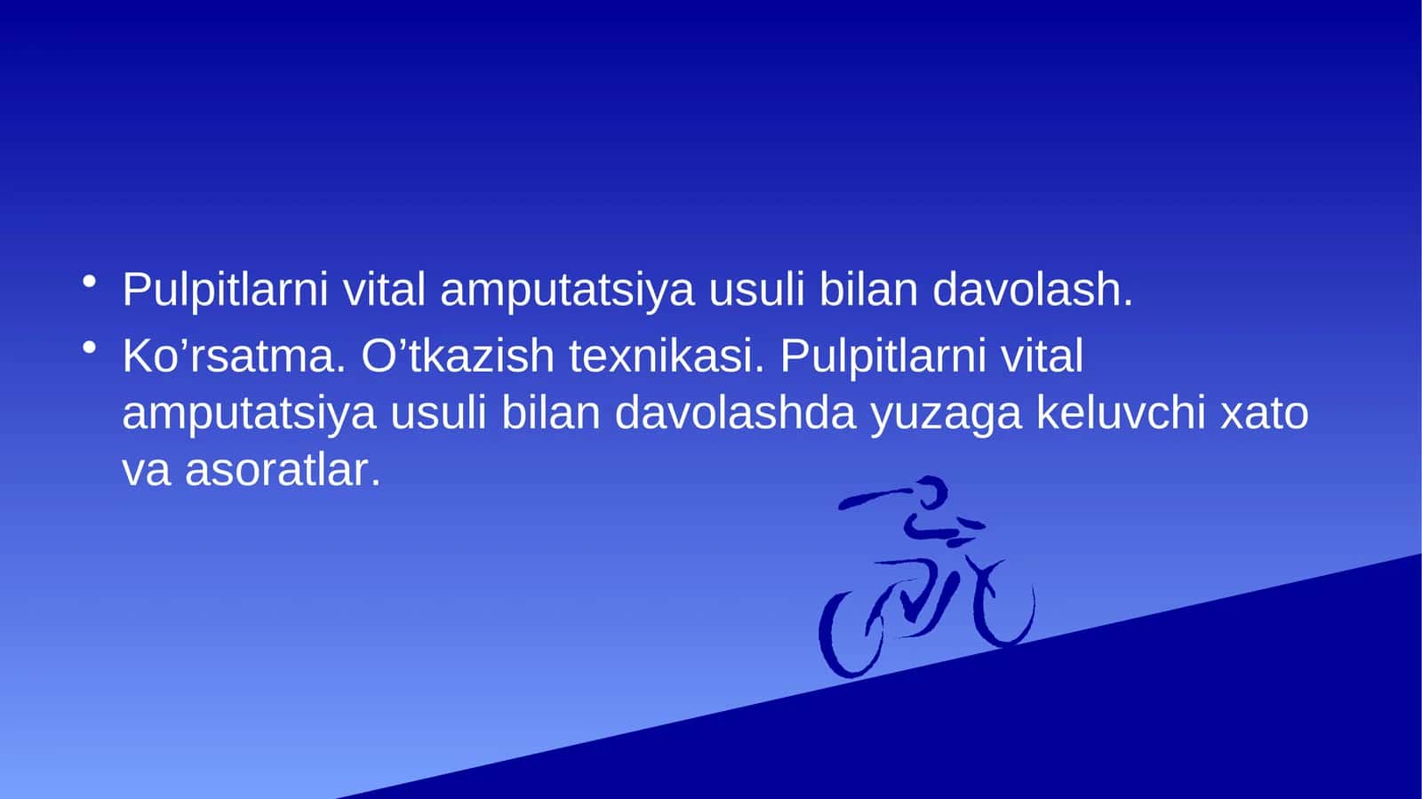 Pulpitlarni vital amputatsiya usuli bilan davolash 1
