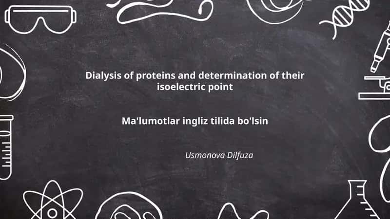 Protein dialysis and isoelectric point determination 1