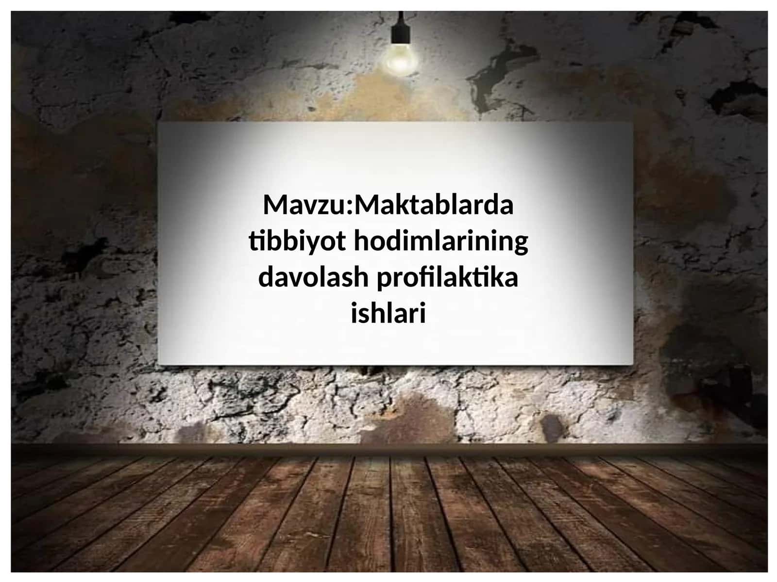 Maktablarda tibbiyot hodimlarining davolash profilaktika ishlari 1