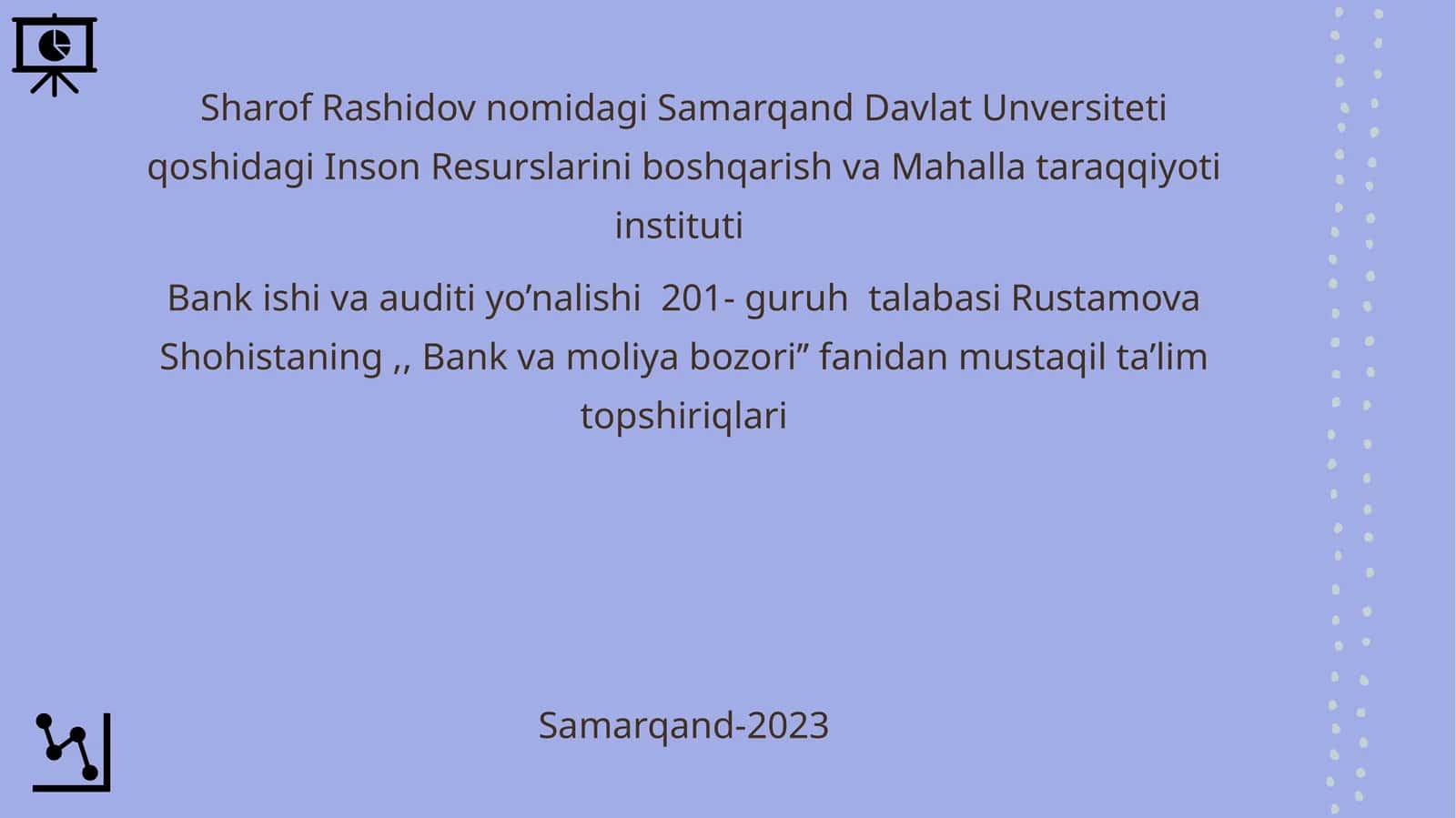 Moliya bozori risklari va investitsion portfellarni boshqarish asoslari 1