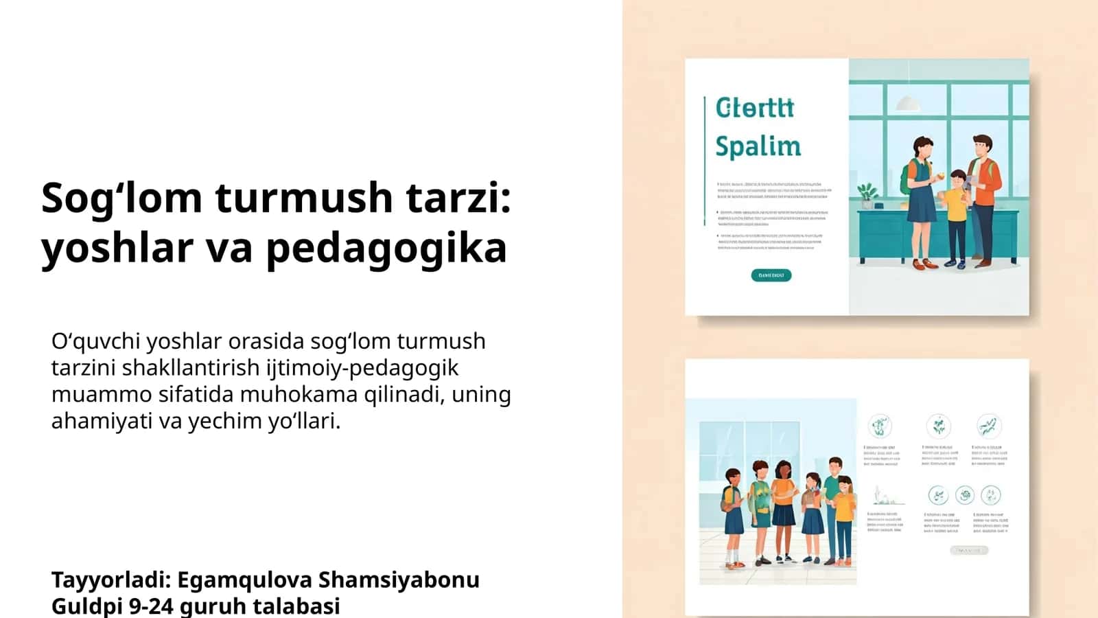 Sogʻlom turmush tarzi: yoshlar va pedagogika 1