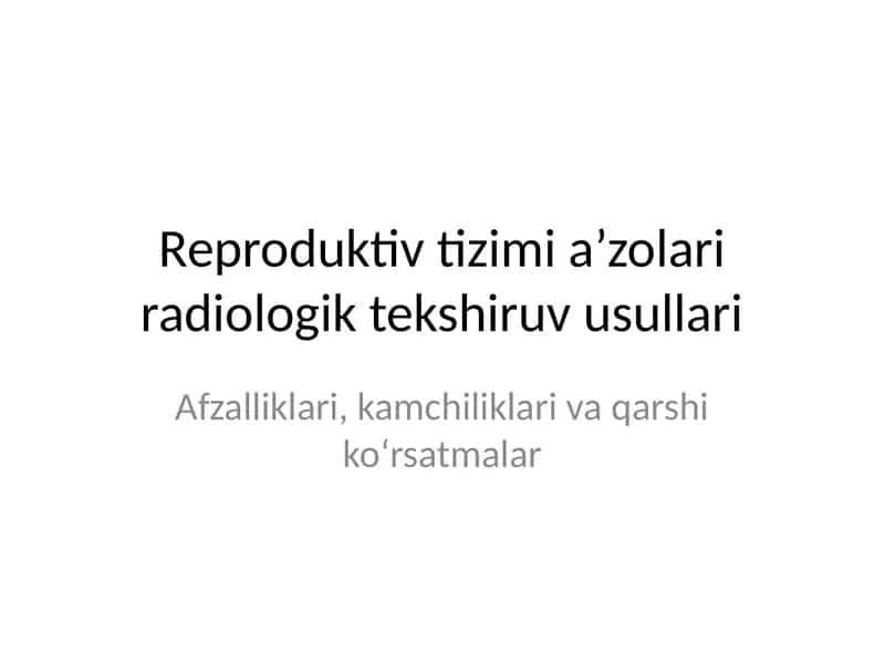 Radiologik tekshiruv usullari 1