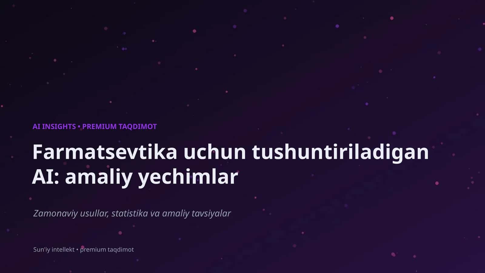 Farmatsevtika uchun AI taqdimoti 1