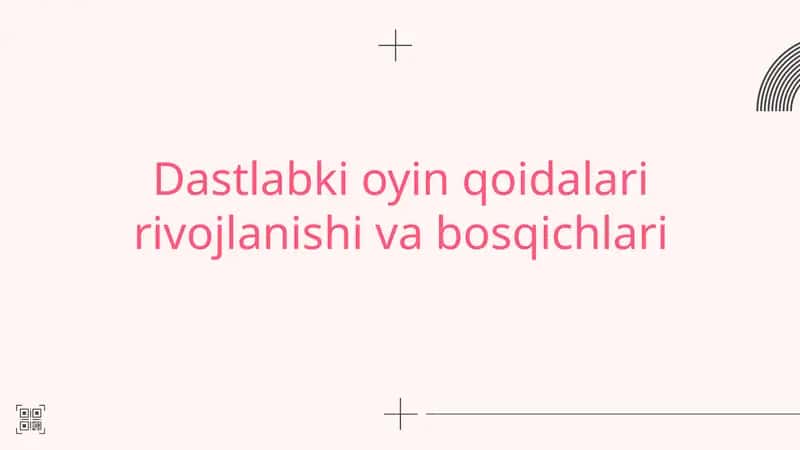 Oyin Qoidalari 1