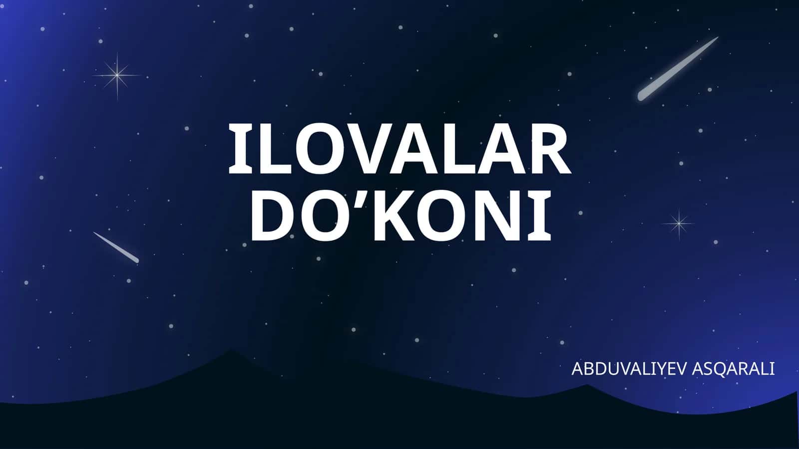 Ilovalar do’koni 1