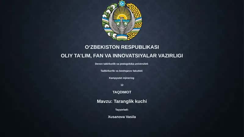 Taranglik kuchi 1