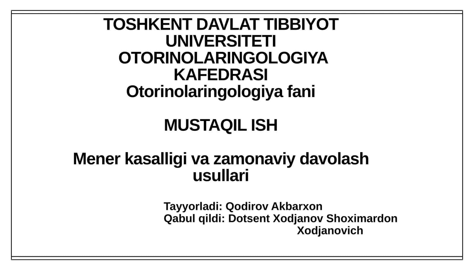 Otorinolaringologiyafani 1