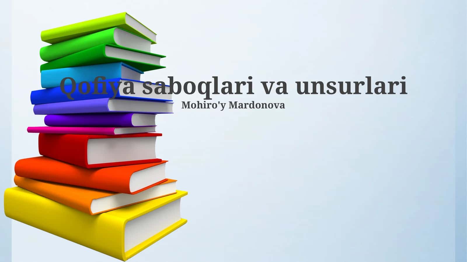 Qofiya saboqlari va unsurlari 1