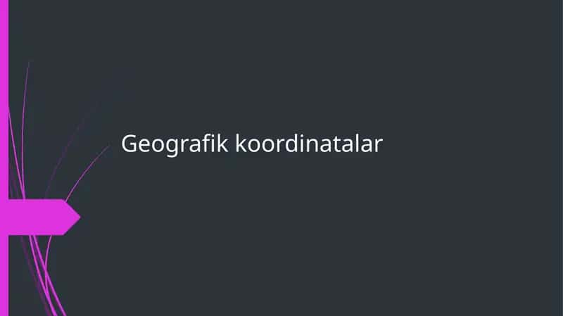Geografik koordinatalar 1