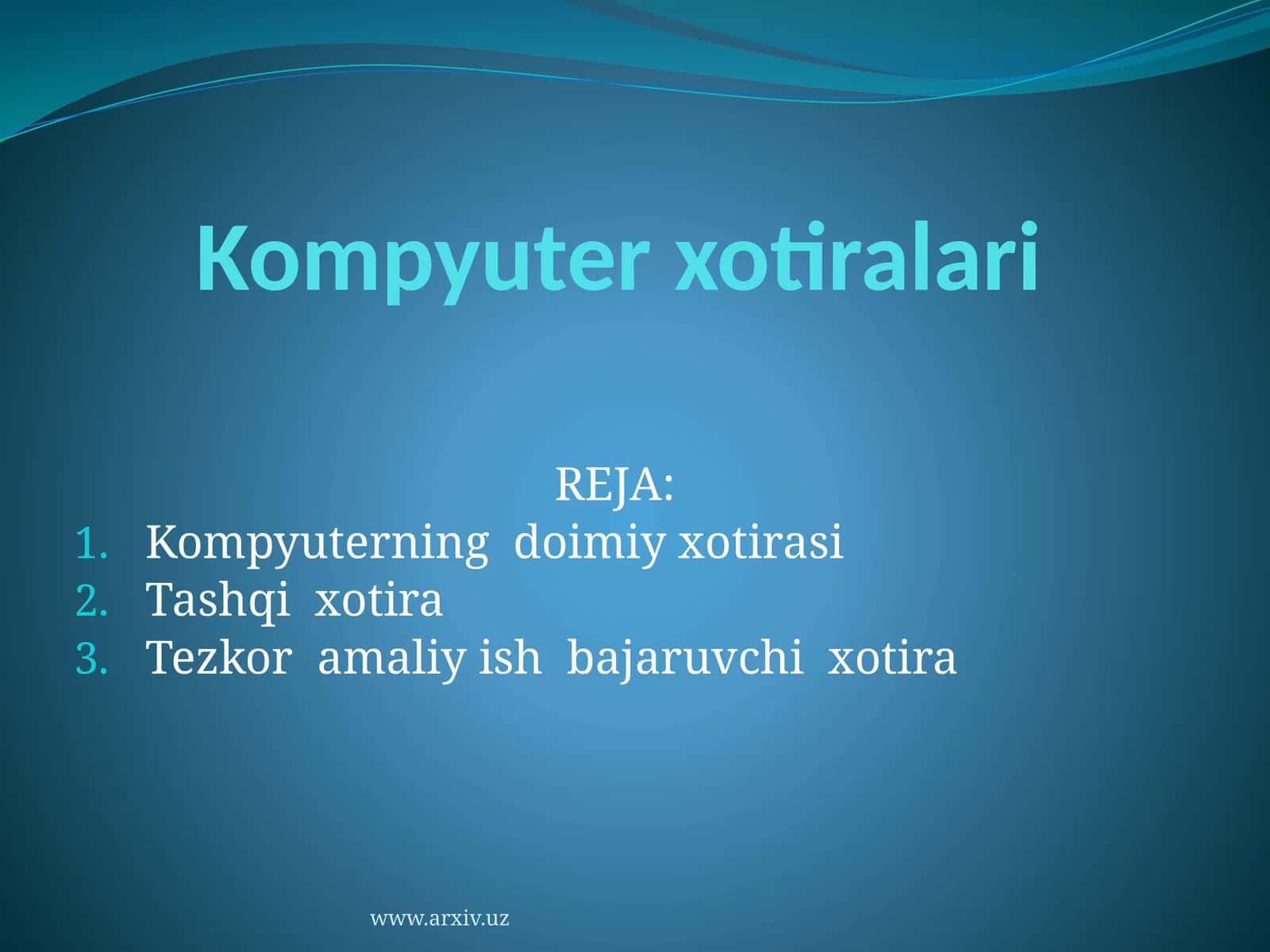 Kompyuterxotiralari 1