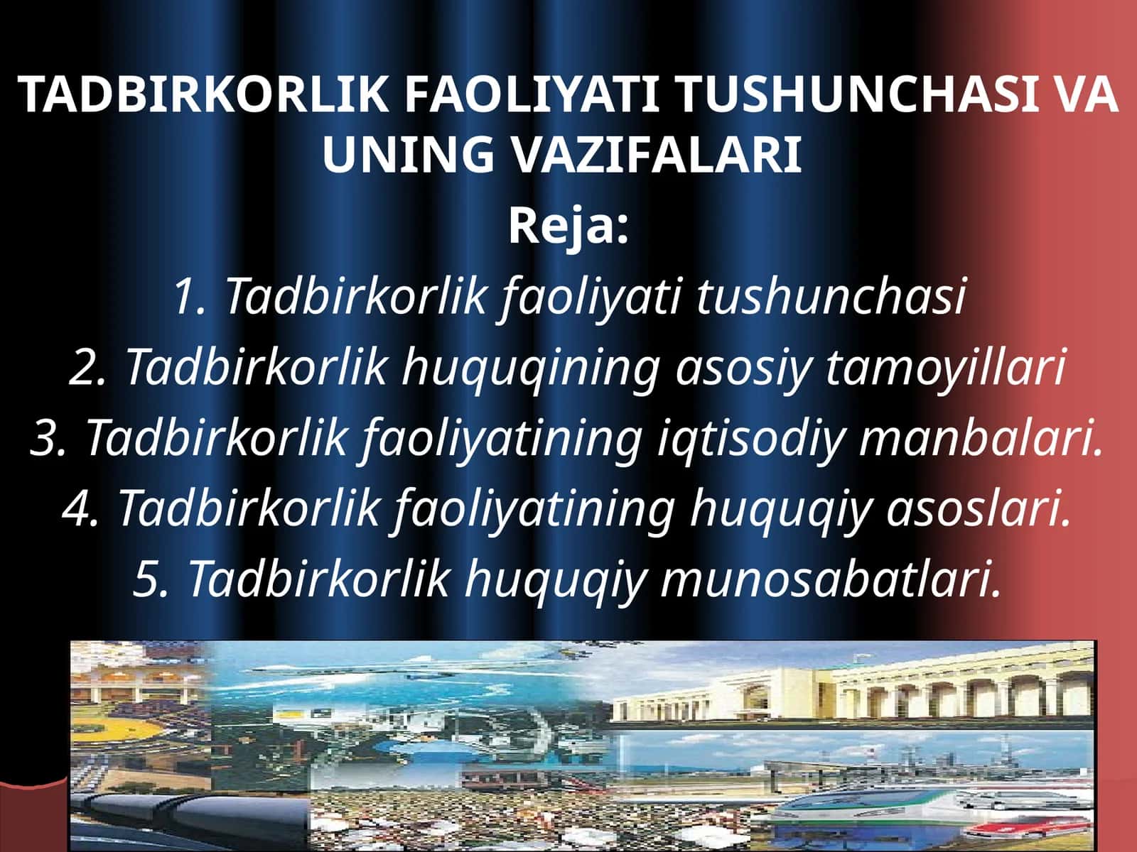 TADBIRKORLIK FAOLIYATI TUSHUNCHASI VA UNING VAZIFALARI 1