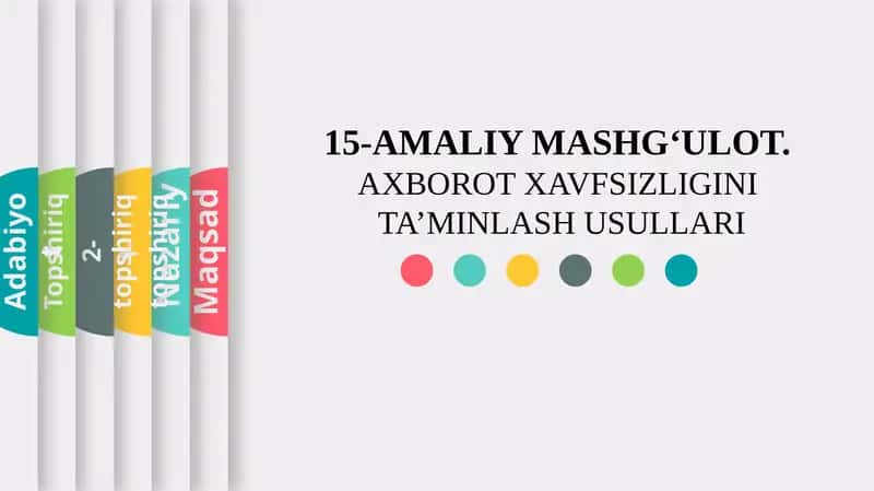 15-AMALIY MASHG‘ULOT 1