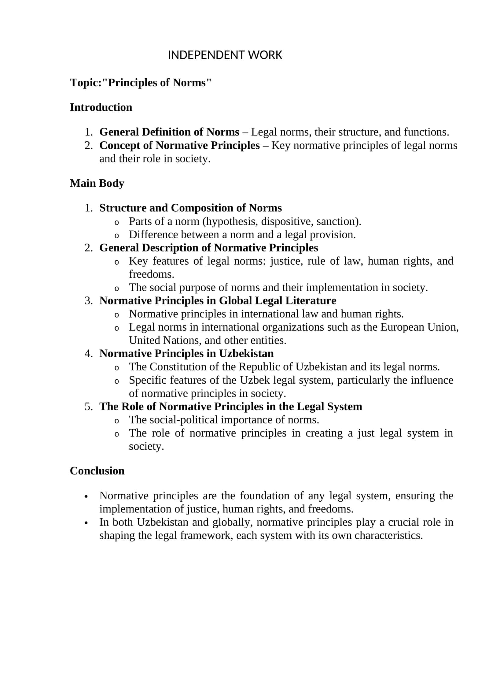 Principles of Norms in Legal Society 1