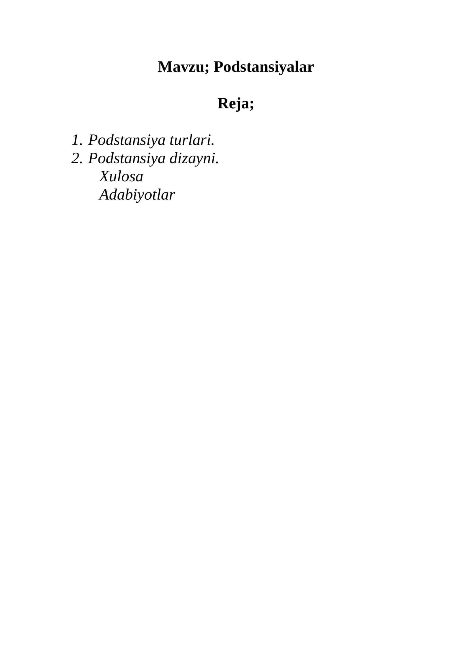 Podstansiyalar 1