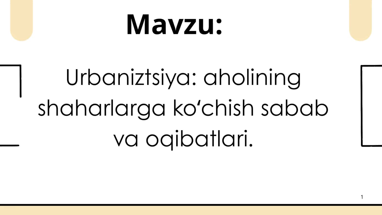 Urbanizatsiya: aholining shaharlarga ko‘chish sabablari va oqibatlari 1