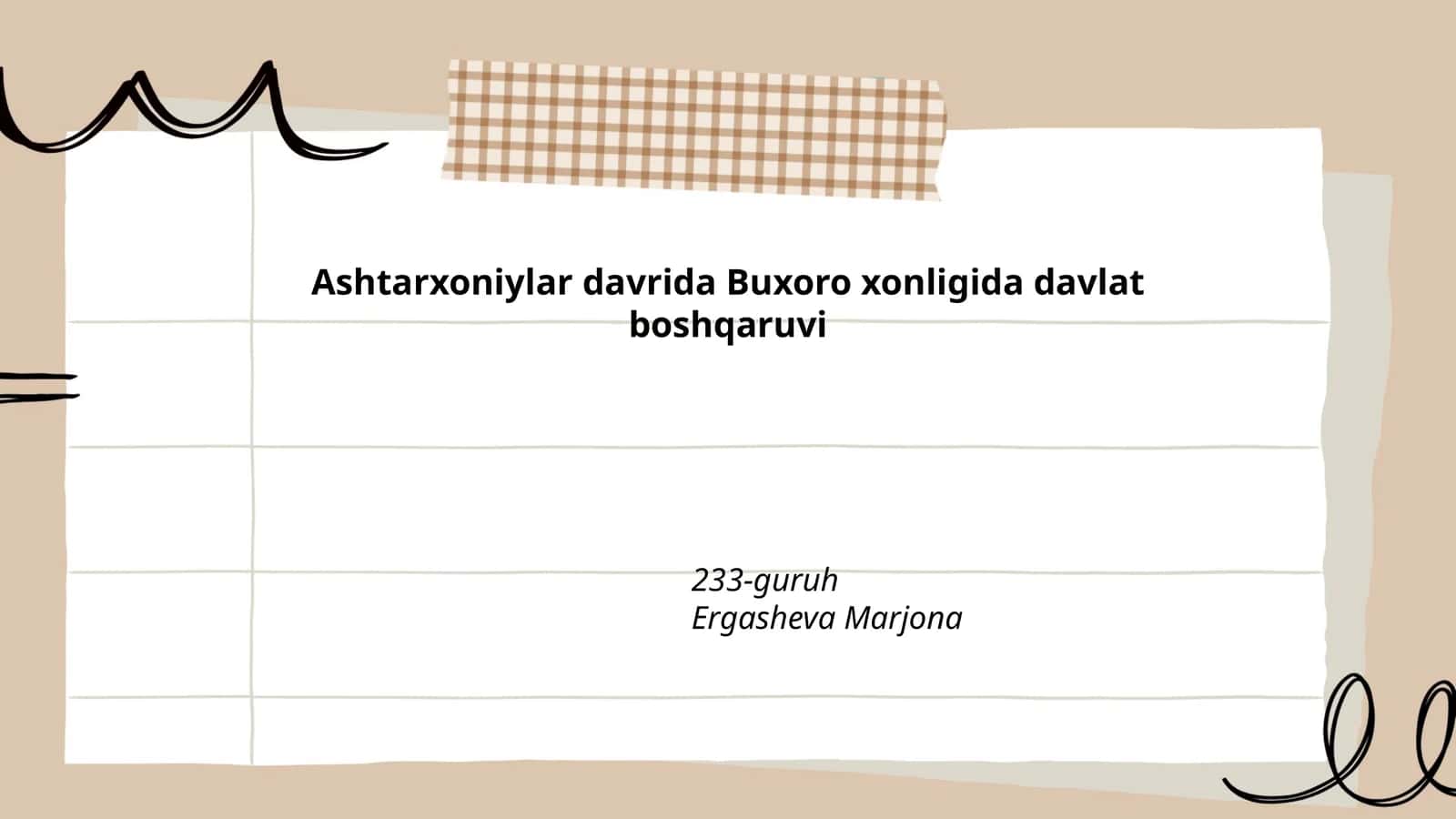 Ashtarxoniylar davrida Buxoro xonligida davlat boshqaruvi 1