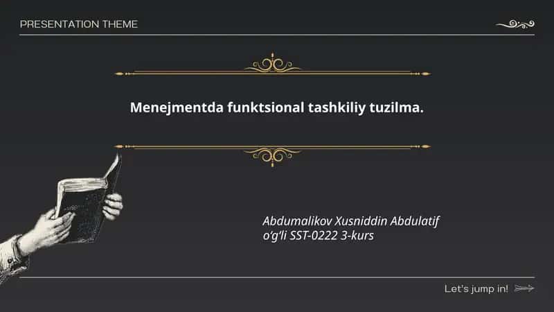 Menejmentda funktsional tashkiliy tuzilma 1