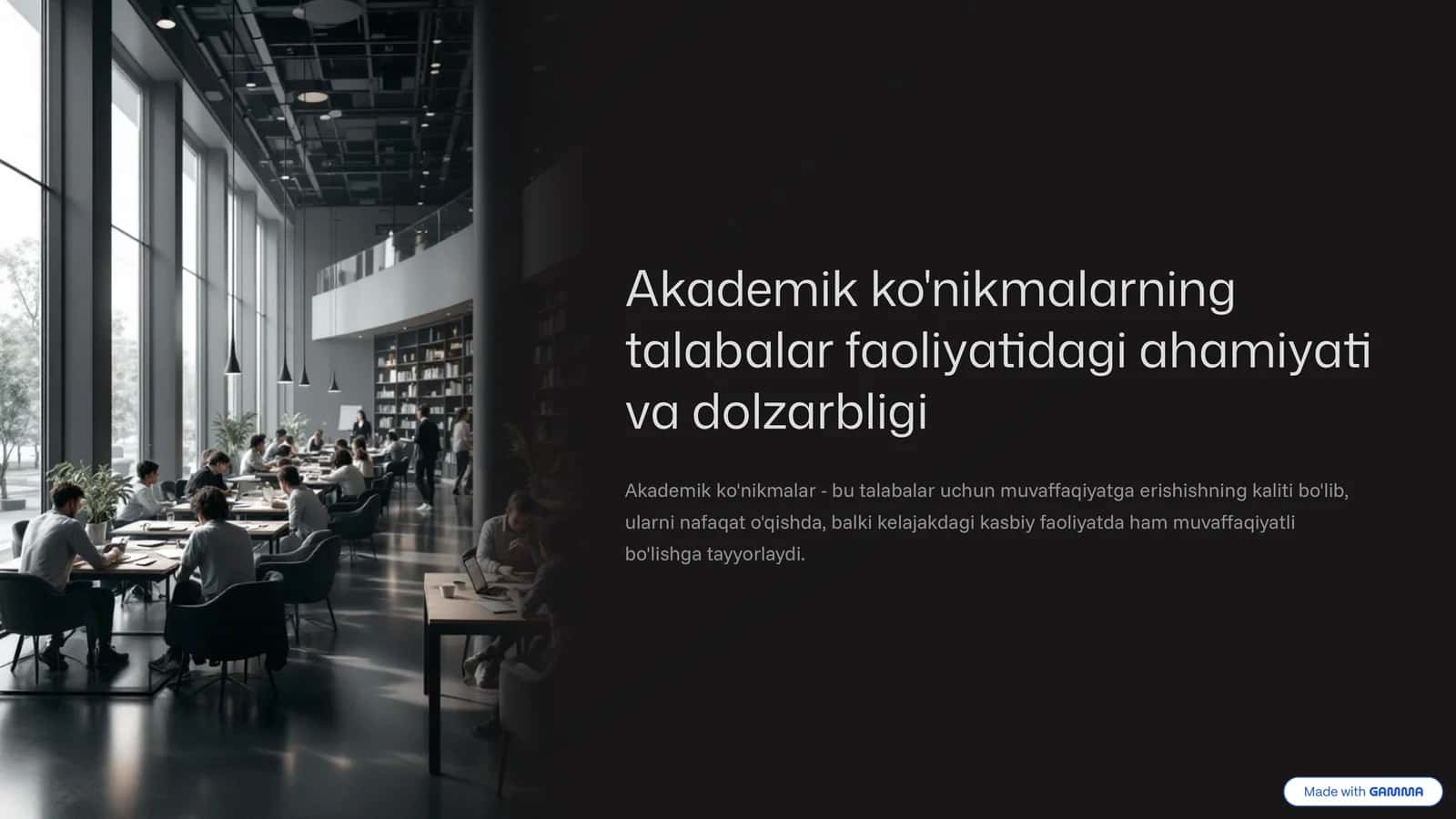 Akademik ko'nikmalarning talabalar faoliyatidagi ahamiyati va dolzarbligi 1