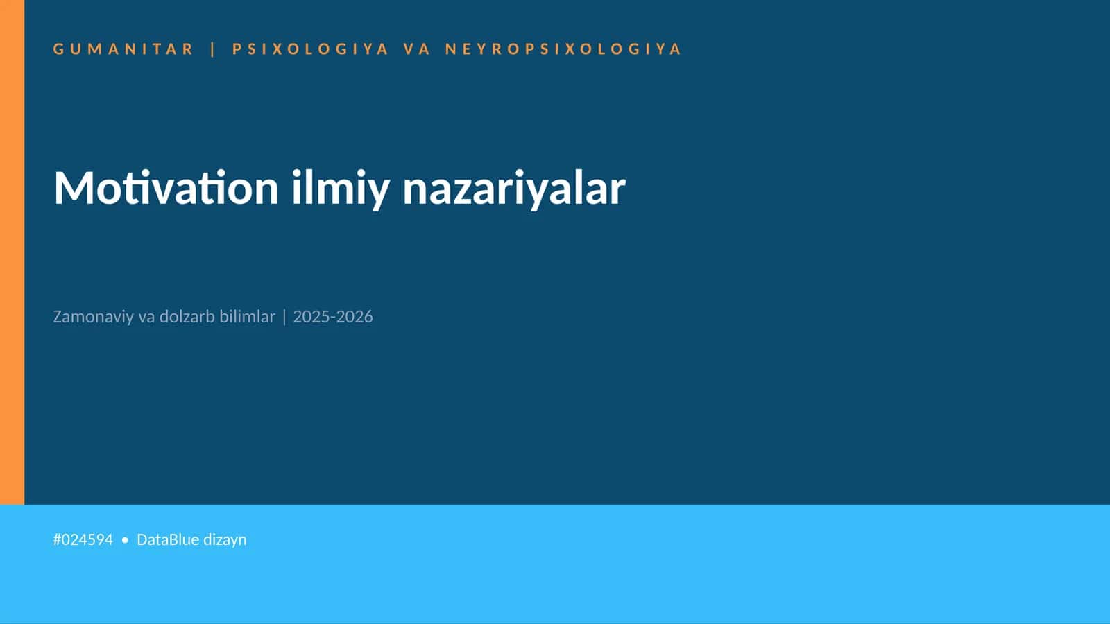 Motivation ilmiy nazariyalar 1