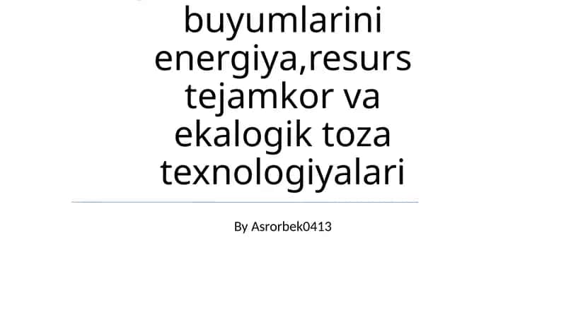 Energiya Tejovchi Qurilish Texnologiyalari 1