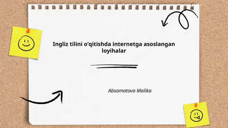 Ingliz tilini oʻqitishda internetga asoslangan loyihalar 1