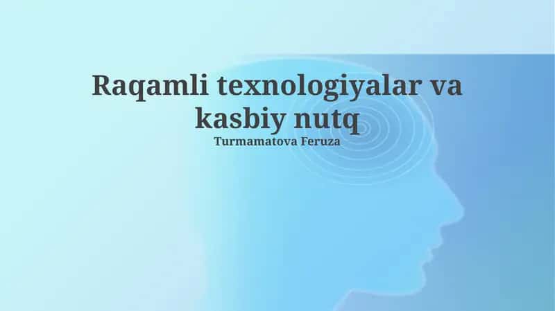 Raqamli texnologiyalar va kasbiy nutq 1