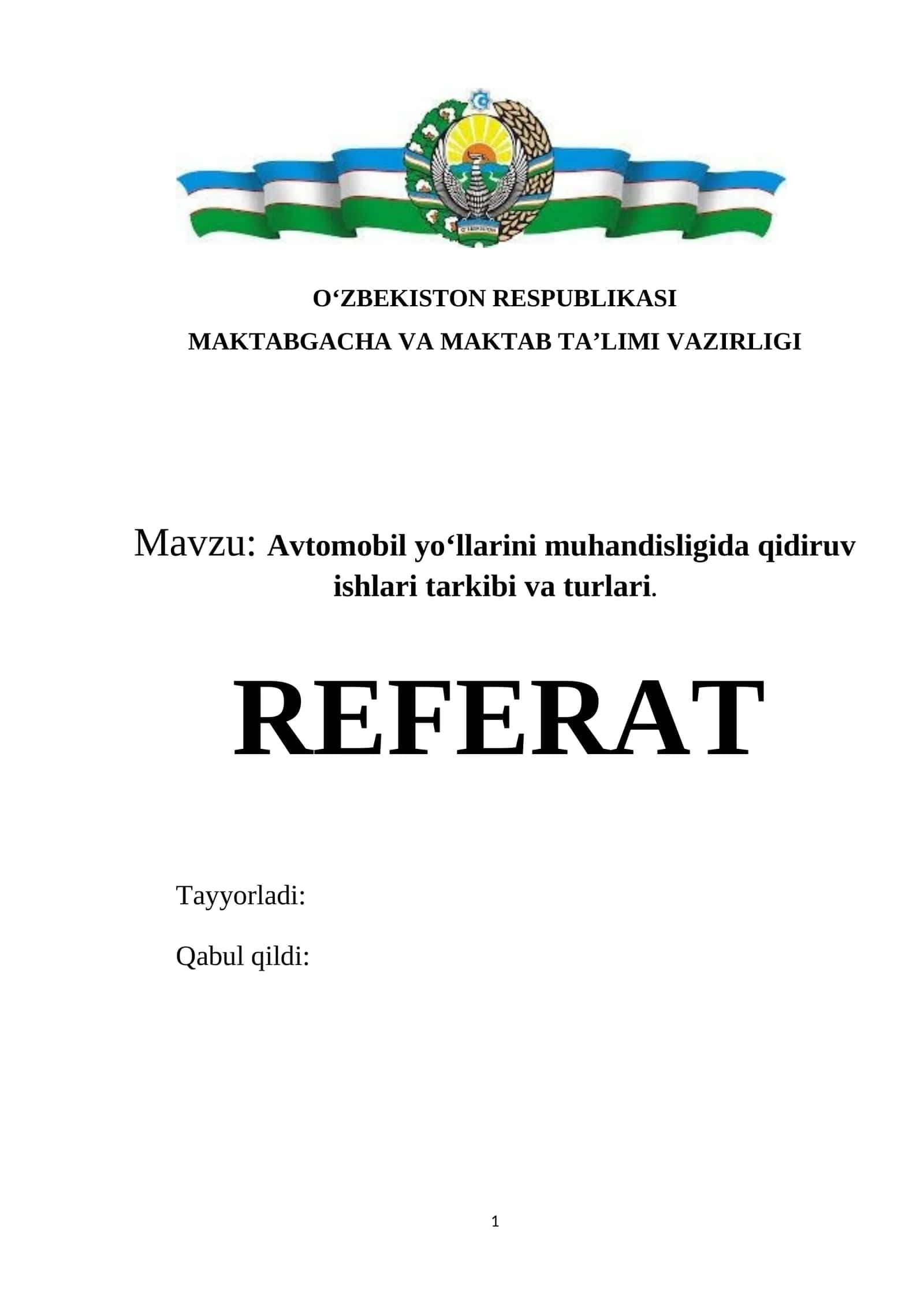 Avtomobil yo‘llarini muhandisligida qidiruv ishlari tarkibi va turlari 1