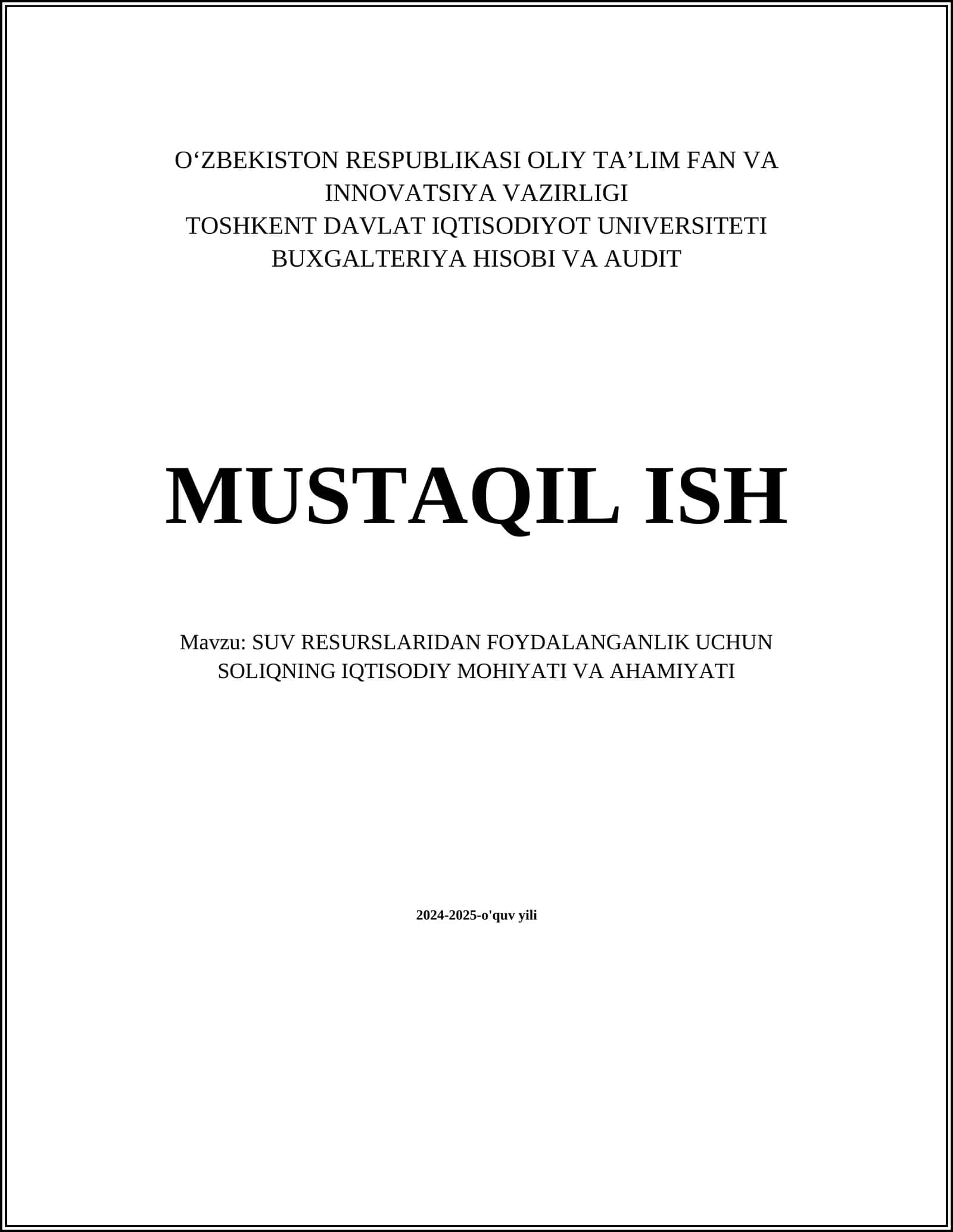 SOLIQNING IQTISODIY MOHIYATI VA AHAMIYATI 1