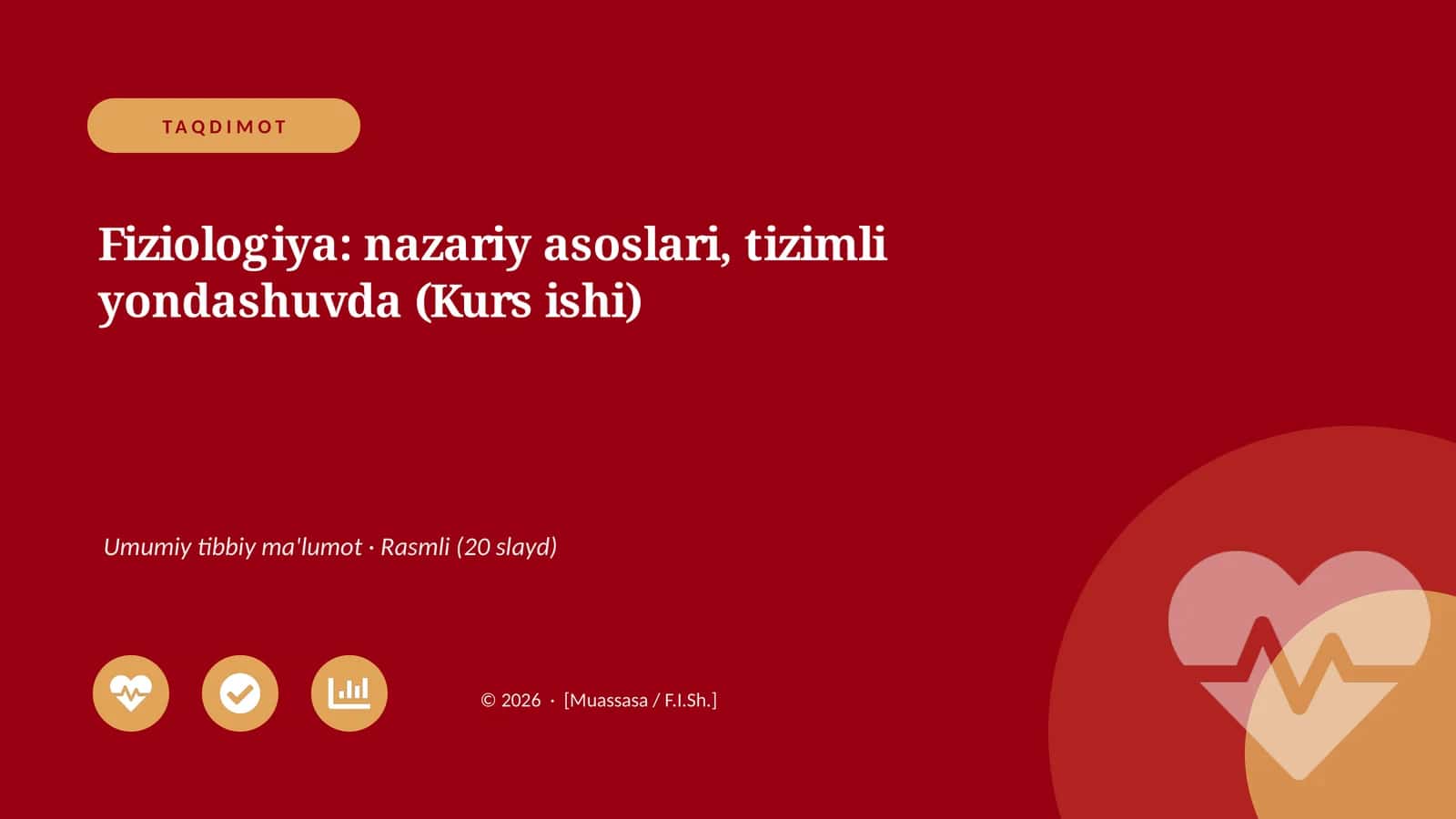 Fiziologiya: nazariy asoslari, tizimli yondashuvda (Kurs ishi) 1