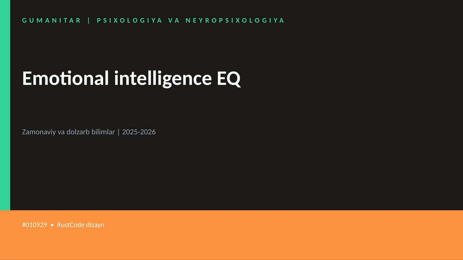 Emotional intelligence EQ 1