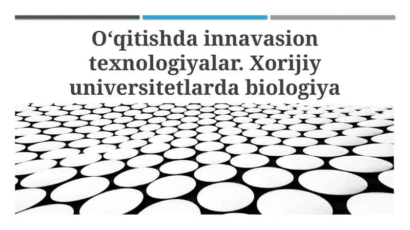 Onlayn biologiya taʼlimi: Tendentsiyalar va istiqbollar 1