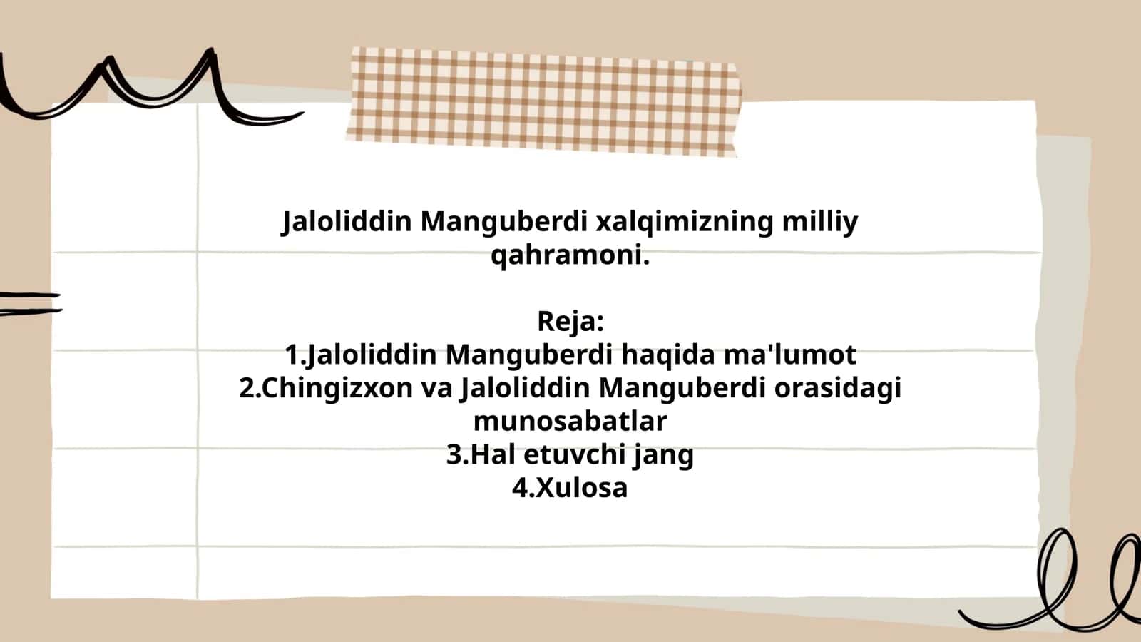 Jaloliddin Manguberdi xalqimizning milliy qahramoni 1