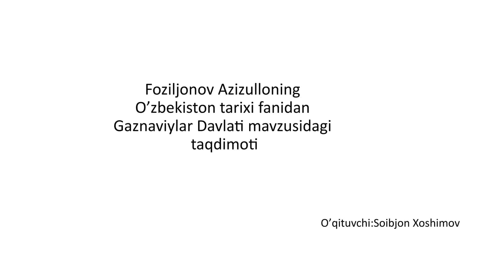 G’aznaviylar Davlati 1