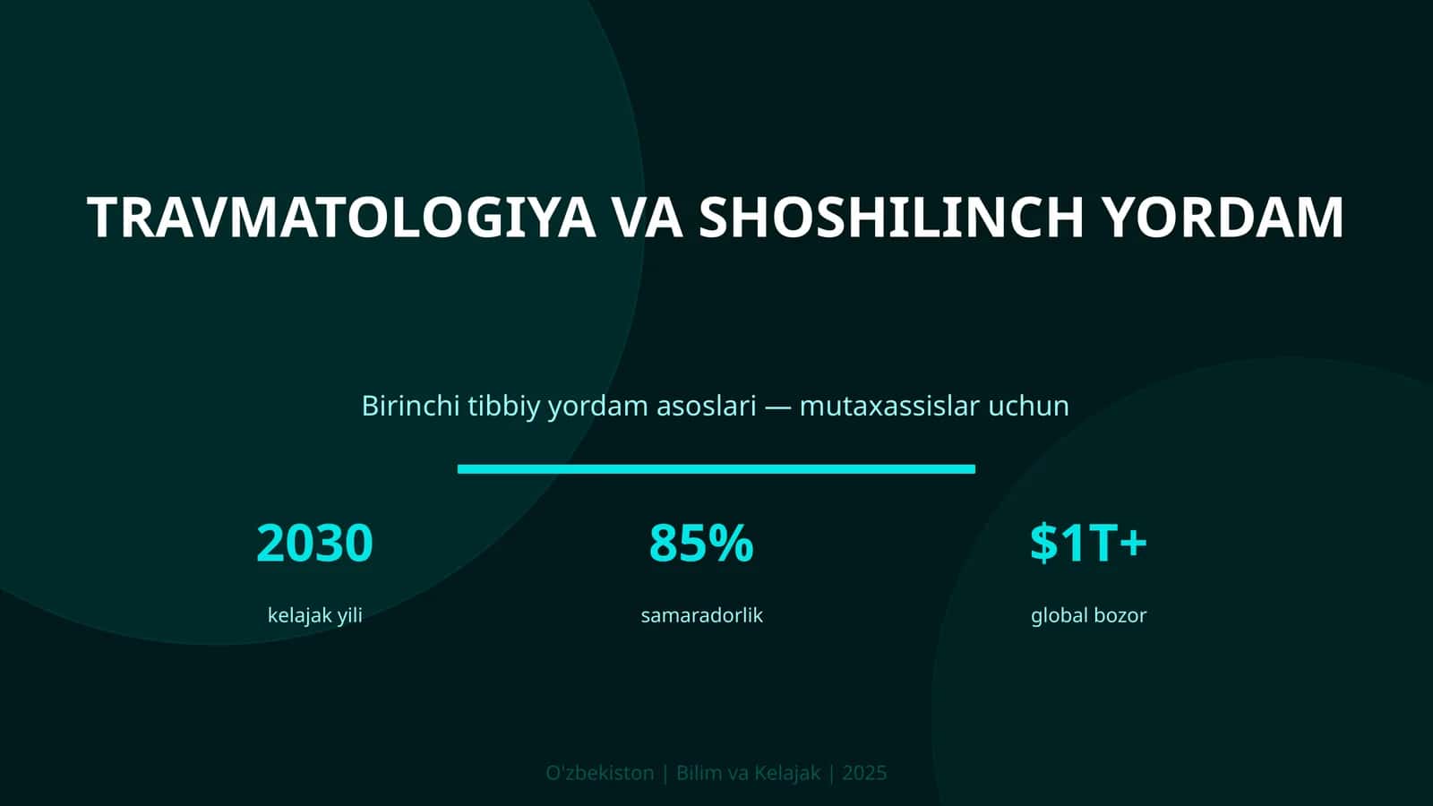Travmatologiya va shoshilinch yordam 1