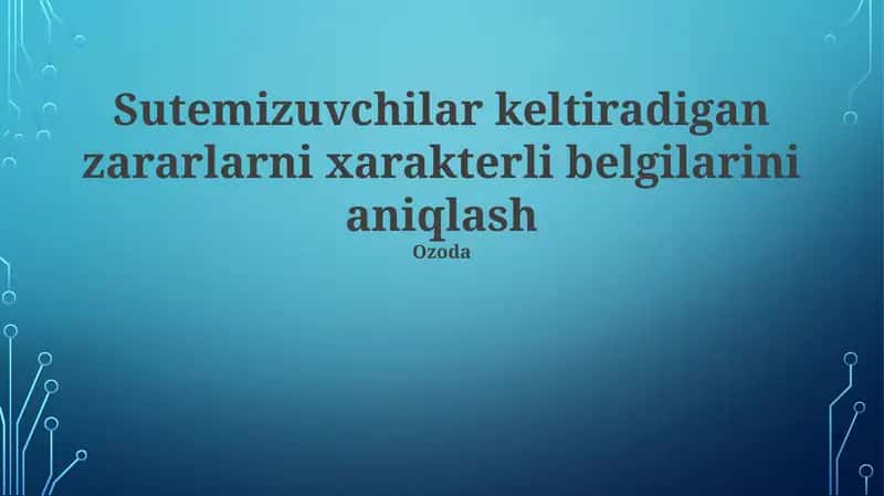 Zararni aniqlash va birinchi tibbiy yordam 1