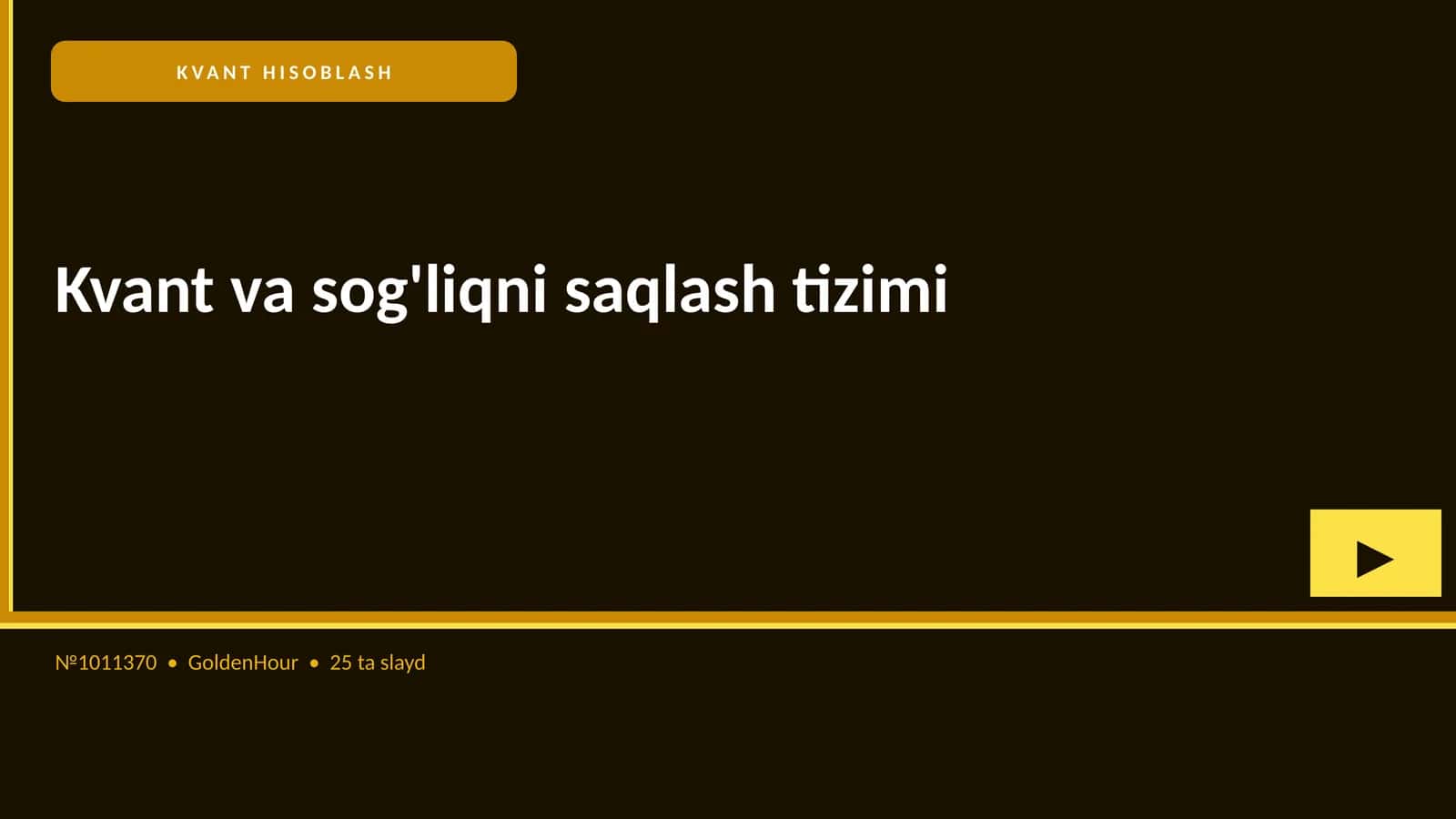 Kvant va sog'liqni saqlash tizimi 1