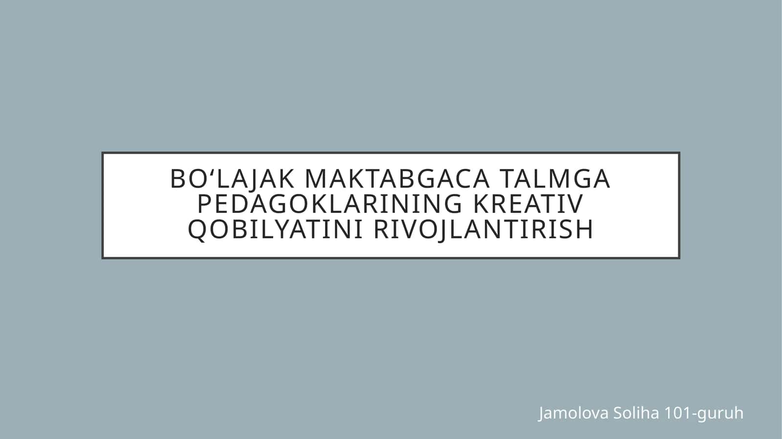 Boʻlajak maktabgacha ta'lim pedagoglarining kreativ qobiliyatlarini rivojlantirish 1