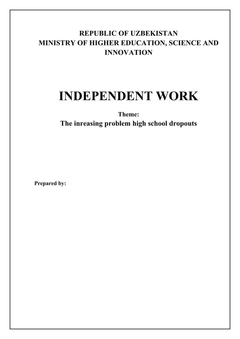 Understanding the Dropout Crisis: Scope, Causes, and Consequences 1