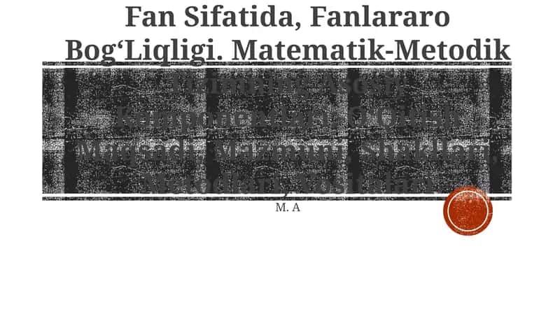 BoshlangʻIch Sinflarda Matematika OʻQitish Metodikasi 1